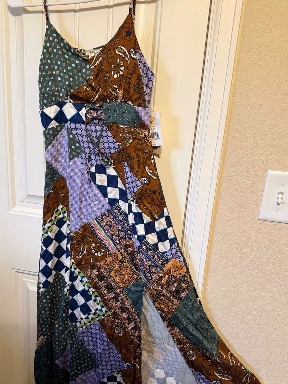Rewind Patchwork Pattern Dress - Picture 2 of 7